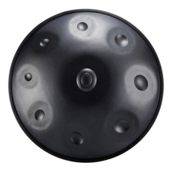 Handpan noir, gamme B2 mystic, frequence 432hz, frequence 440hz, hang drum